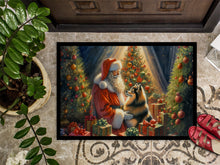 Load image into Gallery viewer, Finnish Spitz and Santa Claus Doormat-24x36 Indoor / Outdoor Rug | Made in USA