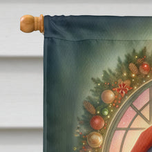 Load image into Gallery viewer, Finnish Spitz and Santa Claus House Flag