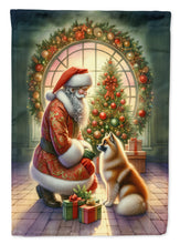 Load image into Gallery viewer, Finnish Spitz and Santa Claus House Flag