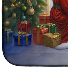 Load image into Gallery viewer, Flat-Coated Retriever and Santa Claus Dish Drying Mat
