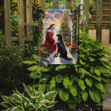 Load image into Gallery viewer, Flat-Coated Retriever with Santa Garden Flag – Christmas Dog Yard Decor