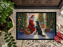 Load image into Gallery viewer, Flat-Coated Retriever and Santa Claus Doormat-24x36 Indoor / Outdoor Rug | Made in USA