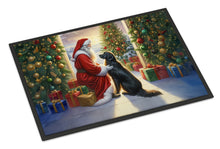 Load image into Gallery viewer, Flat-Coated Retriever and Santa Claus Doormat-24x36 Indoor / Outdoor Rug | Made in USA