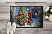 Load image into Gallery viewer, Fox Terrier and Santa Claus Doormat - 18X27 Indoor / Outdoor Rug | Made in USA