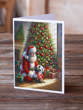 Load image into Gallery viewer, French Bulldog and Santa Claus Greeting Cards - Blank Note Cards – 8-Pack of Artist-Designed Cards with Envelopes
