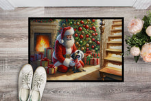 Load image into Gallery viewer, French Bulldog and Santa Claus Doormat-24x36 Indoor / Outdoor Rug | Made in USA