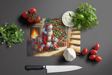 Load image into Gallery viewer, French Bulldog and Santa Claus Glass Cutting Boards – Durable, Decorative Kitchen Art