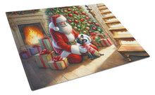 Load image into Gallery viewer, French Bulldog and Santa Claus Glass Cutting Boards – Durable, Decorative Kitchen Art