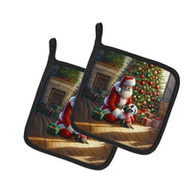 Load image into Gallery viewer, French Bulldog and Santa Claus Pot Holders - Set of 2 Decorative Kitchen Helpers | Made in the USA