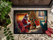 Load image into Gallery viewer, German Shepherd and Santa Claus Doormat-24x36 Indoor / Outdoor Rug | Made in USA