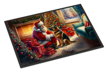 Load image into Gallery viewer, German Shepherd and Santa Claus Doormat-24x36 Indoor / Outdoor Rug | Made in USA