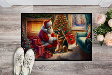 Load image into Gallery viewer, German Shepherd and Santa Claus Doormat