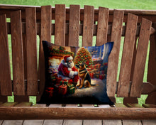 Load image into Gallery viewer, German Shepherd and Santa Claus Throw Pillow - 14x14 Decorative Pillow – Art for Your Home &amp; Patio