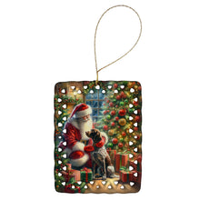 Load image into Gallery viewer, German Shorthaired Pointer and Santa Claus Porcelain Ornament