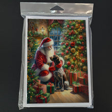 Load image into Gallery viewer, German Shorthaired Pointer and Santa Claus Greeting Cards - Blank Note Cards – 8-Pack of Artist-Designed Cards with Envelopes