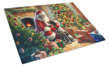 Load image into Gallery viewer, German Shorthaired Pointer and Santa Claus Glass Cutting Boards – Durable, Decorative Kitchen Art