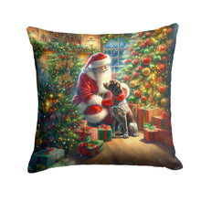 Load image into Gallery viewer, German Shorthaired Pointer and Santa Claus Throw Pillow - 14x14 Decorative Pillow – Art for Your Home &amp; Patio