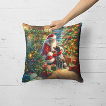 Load image into Gallery viewer, German Shorthaired Pointer and Santa Claus Throw Pillow