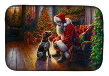 Load image into Gallery viewer, German Wirehaired Pointer and Santa Claus Dish Drying Mat
