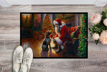 Load image into Gallery viewer, German Wirehaired Pointer and Santa Claus Doormat