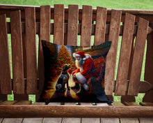 Load image into Gallery viewer, German Wirehaired Pointer and Santa Claus Throw Pillow - 14x14 Decorative Pillow – Art for Your Home &amp; Patio