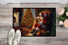 Load image into Gallery viewer, Golden Retriever and Santa Claus Doormat