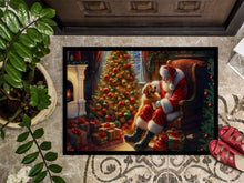 Load image into Gallery viewer, Golden Retriever and Santa Claus Doormat