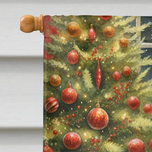 Load image into Gallery viewer, Gordon Setter and Santa Claus House Flag