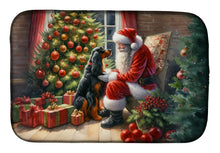 Load image into Gallery viewer, Gordon Setter and Santa Claus Dish Drying Mat