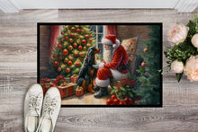 Load image into Gallery viewer, Gordon Setter and Santa Claus Doormat-24x36 Indoor / Outdoor Rug | Made in USA