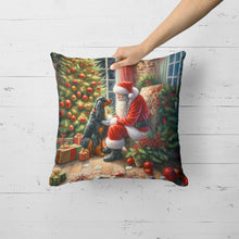Load image into Gallery viewer, Gordon Setter and Santa Claus Throw Pillow