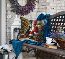 Load image into Gallery viewer, Gordon Setter and Santa Claus Throw Pillow