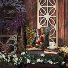 Load image into Gallery viewer, Gordon Setter and Santa Claus Throw Pillow