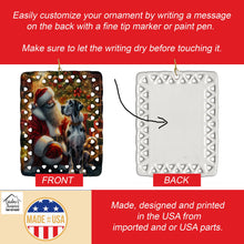 Load image into Gallery viewer, Great Dane and Santa Claus Porcelain Ornament