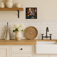 Load image into Gallery viewer, Great Dane and Santa Claus Framed Metal Print