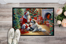 Load image into Gallery viewer, Great Pyrenees and Santa Claus Doormat-24x36 Indoor / Outdoor Rug | Made in USA