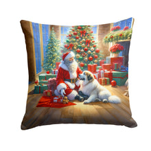 Load image into Gallery viewer, Great Pyrenees and Santa Claus Throw Pillow