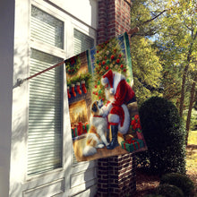 Load image into Gallery viewer, Great Pyrenees and Santa Claus House Flag