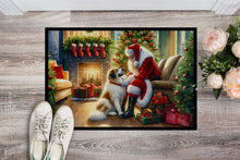 Load image into Gallery viewer, Great Pyrenees and Santa Claus Doormat-24x36 Indoor / Outdoor Rug | Made in USA