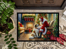 Load image into Gallery viewer, Great Pyrenees and Santa Claus Doormat-24x36 Indoor / Outdoor Rug | Made in USA