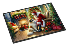 Load image into Gallery viewer, Great Pyrenees and Santa Claus Doormat-24x36 Indoor / Outdoor Rug | Made in USA
