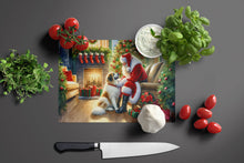 Load image into Gallery viewer, Great Pyrenees and Santa Claus Glass Cutting Boards – Durable, Decorative Kitchen Art