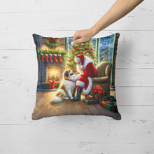 Load image into Gallery viewer, Great Pyrenees and Santa Claus Throw Pillow