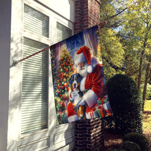 Load image into Gallery viewer, Greater Swiss Mountain Dog and Santa Claus House Flag