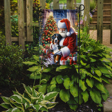Load image into Gallery viewer, Greater Swiss Mountain Dog with Santa Garden Flag – Christmas Dog Yard Decor