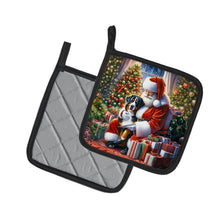 Load image into Gallery viewer, Greater Swiss Mountain Dog and Santa Claus Pot Holders - Set of 2 Decorative Kitchen Helpers | Made in the USA