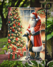 Load image into Gallery viewer, Greyhound with Santa Garden Flag – Christmas Dog Yard Decor