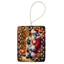 Load image into Gallery viewer, Havanese and Santa Claus Porcelain Ornament