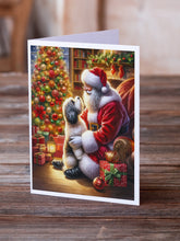 Load image into Gallery viewer, Havanese and Santa Claus Greeting Cards - Blank Note Cards – 8-Pack of Artist-Designed Cards with Envelopes