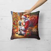 Load image into Gallery viewer, Havanese and Santa Claus Throw Pillow